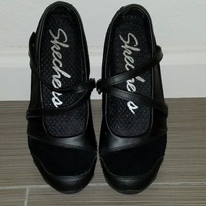 Womens Sketchers Mary Jane Flat Shoes Size 7